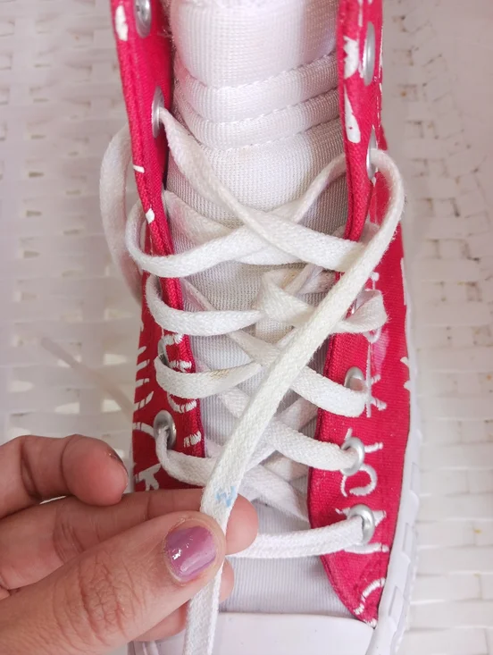 Converse "Not A Chuck" Big Kid letters Printed Red High Top Sneakers - Picture 10 of 13